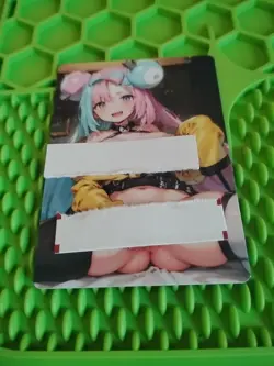 Iono Trainer Goddess Anime Waifu Poke Foil Double Sided Trading Card PEEKA BOO - Image 1