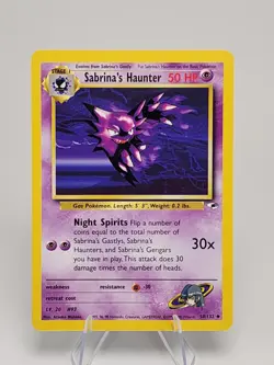 Sabrina's Haunter Pokemon Card 58/132 Gym Heroes Excellent Condition - Image 1