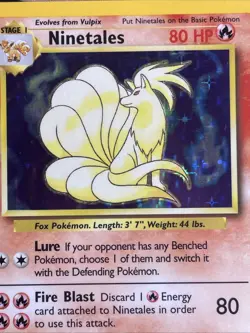 Ninetales Holo Unlimited Rare Pokemon TCG Card 12/102 Base Set LP+ - Image 5