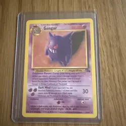 Pokemon TCG Gengar Fossil 20/62 Non-Holo Card Unlimited WOTC 1999 - Image 1