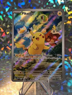 Pokemon Card Pikachu Svp Black Star Promos SVP027 Holo Promo TCG Full Art #27 - Image 1