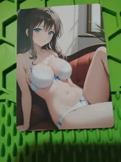 Hilda Trainer Goddess Anime Waifu Poke Foil Double Sided Trading Card PEEKA BOO - Image 2