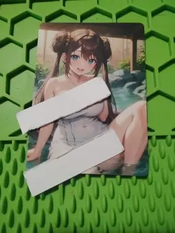 Rosa Trainer Goddess Anime Waifu Poke Foil Double Sided Trading Card PEEKA BOO - Image 1