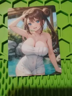 Rosa Trainer Goddess Anime Waifu Poke Foil Double Sided Trading Card PEEKA BOO - Image 2