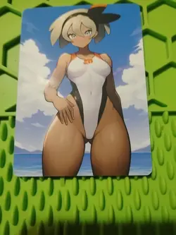 Bea Trainer Goddess Anime Waifu Poke Foil Double Sided Trading Card PEEKA BOO - Image 2