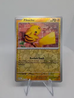 Pikachu [Reverse Holo] 051/162 Reverse Holo Pokemon Temporal Forces TCG Card NM - Image 1
