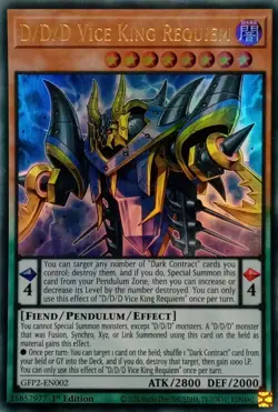 GFP2-EN002 D/D/D VICE KING REQUIEM ULTRA RARE 1ST EDITION YuGiOh CARD - Image 1