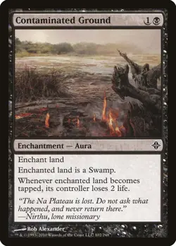 4x Contaminated Ground Rise of the Eldrazi Regular x4 - Playset - Near Mint - Image 1