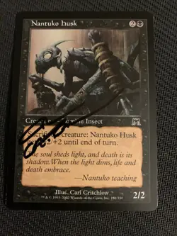 MTG Magic Nantuko Husk Signed Artist Proof x1 Onslaught Carl Critchlow - Image 1