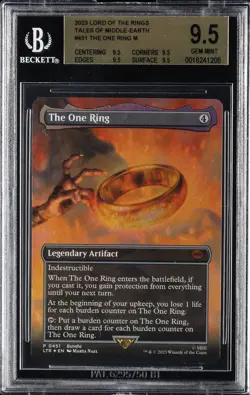 2023 MTG THE LORD OF THE RINGS: TALES OF MIDDLE-EARTH SCENE THE ONE RING BGS 9.5 - Image 1