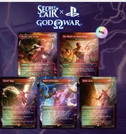 MTG Secret Lair PlayStation God of War Greek Foil Edition Presale - Image 1