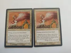 Urza's Saga Voice of Grace x 2 MTG Magic the Gathering LP 54/350 Angel White - Image 1