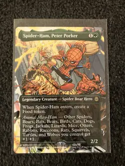 Magic The Gathering MTG - Spider-Ham, Peter Porker (borderless) - SPM - Image 1