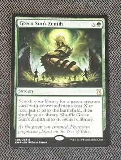 Green Sun's Zenith Eternal Masters - Magic the Gathering MTG Rare PACK FRESH - Image 1