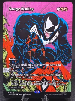 MTG Savage Beating 0026 Marvel's Spider-Man (Borderless) Mythic NM - Image 1