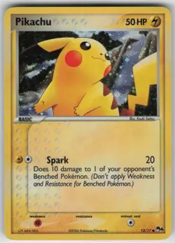 Pokemon TCG Pikachu 013/017 POP Series 4 Common card Holofoil MP - Image 1