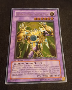 Yu-Gi-Oh Elemental Hero Thunder Giant TLM-EN036 1st Edition Ultimate Rare - Image 1