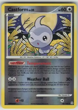 Pokemon TCG Castform 48/146 Legends Awakened Uncommon card Reverse Holo NM - Image 1