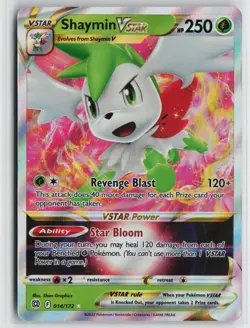 Pokemon Shaymin VSTAR 014/172 SWSH09: Brilliant Stars Holo card - Image 1