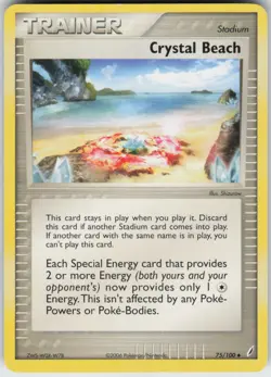 Pokemon TCG Crystal Beach 75/100 Crystal Guardians Uncommon card Normal - Image 1