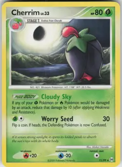 Pokemon TCG Cherrim 15/99 Arceus Rare card Normal - Image 1