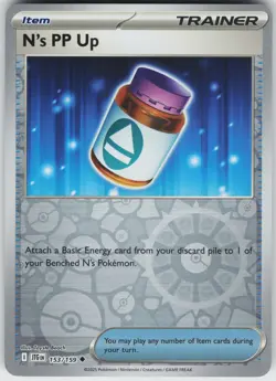 Pokemon N's PP Up 153/159 SV09: Journey Together NM Reverse Holo card - Image 1