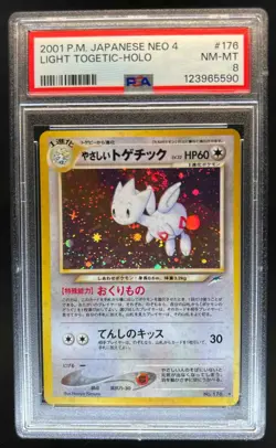 2001 Pokemon Neo Darkness, and to Light (Japanese) Light Togetic Holo #NNO PSA 8 - Image 1