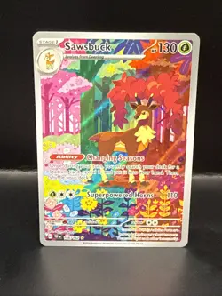 Pokemon Sawsbuck 166/162 Sv05: Temporal Forces Holo - Image 1