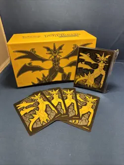 Pokemon ETB Sun & Moon Forbidden Light 65 Card Sleeves 4 Dividers Deck Box - Image 1
