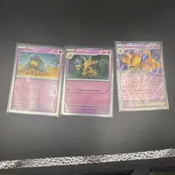 Pokemon Abra Kadabra Alakazam ex 063 064 165 SVP Double Rare Promo Set Holo 151 - Image 1