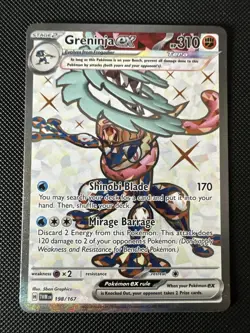 Pokemon TCG. Greninja EX 198/167 Twilight Masquerade Full Art (NEAR MINT) 🐸 - Image 3