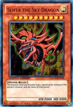 Yugioh! LP Slifer the Sky Dragon - YGLD-ENG01 - Ultra Rare - Limited Edition Lig - Image 1