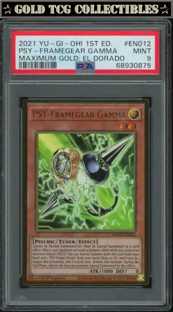 PSA 9 ⭐ YuGiOh Psy-Framegear Gamma EN012 Maximum Gold 1st Edition - Image 1