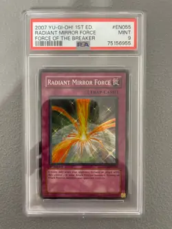 Yugioh 2007 Radiant Mirror Force [1st Edition] FOTB-EN055 Graded PSA 9 MINT - Image 2