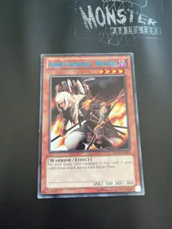 YUGIOH ARMED SAMURAI BEN KEI BLUE LETTER RARE DL14-EN003 DUELIST LEAGUE PLAYED - Image 1