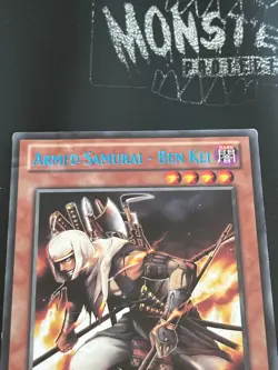 YUGIOH ARMED SAMURAI BEN KEI BLUE LETTER RARE DL14-EN003 DUELIST LEAGUE PLAYED - Image 3