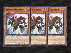 3x YuGiOh! - Assault Synchron MP25-EN450 Common 1st Edition Near Mint - Image 1