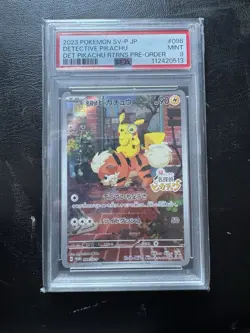 PSA 9 Detective Pikachu 098/SV-P Pre-Order Promo Japanese Pokemon Card MINT - Image 1