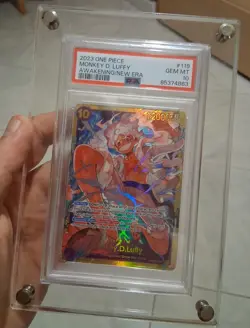 One Piece Card Game Monkey D. Luffy Secret PSA 10 #119 Awakening Of The New Era - Image 1