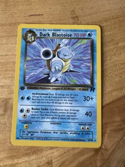 Pokemon Dark Blastoise Non-Holo Rare Card 20/82 - 1st Edition (MP) - Image 1