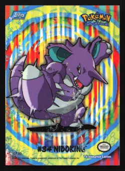 Pokemon Nidoking #34 Stick-On 2 of 10 Topps Series 2 Card - Image 1