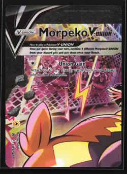 Pokemon Morpeko V-Union SWSH287/288/289/290 Holo Black Star Promo 4 Card Set NM - Image 2