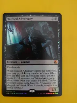 Tainted Adversary FOIL Mythic MID Zombie MTG Card. - Image 2
