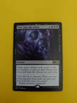 Peer into the Abyss. M21 rare Sorcery MTG Card. - Image 1