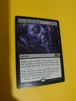 Peer into the Abyss. M21 rare Sorcery MTG Card. - Image 3