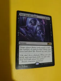 Peer into the Abyss. M21 rare Sorcery MTG Card. - Image 4