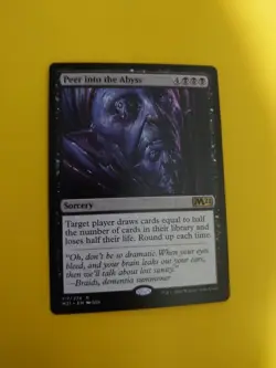 Peer into the Abyss. M21 rare Sorcery MTG Card. - Image 5