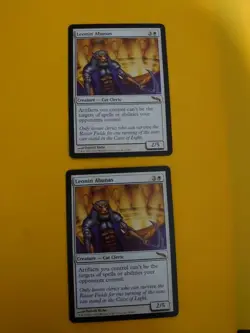 Leonin Abunas x2 Rare Cat CLeric MTG 2 Card. Mirrodin. - Image 1