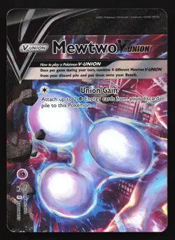 Pokemon Mewtwo V-Union SWSH159/160/161/162 Holo Black Star Promo 4 Card Set HP - Image 4