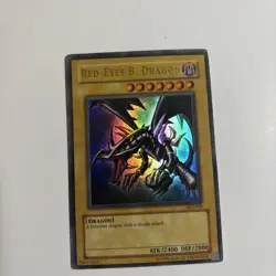 Red-Eyes Black Dragon SDJ-001 Ultra Rare Yu-Gi-Oh Card Played LP - Image 1